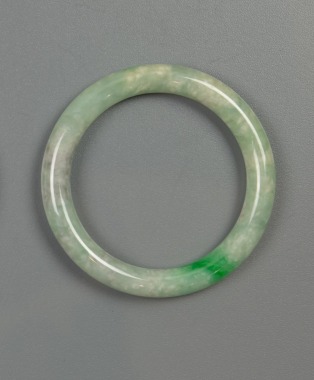 A Green Jadeite Bangle