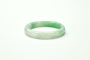 A Semi-Translucent Green Jadeite Bangle - 5