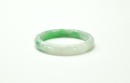 A Semi-Translucent Green Jadeite Bangle - 7