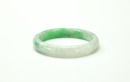 A Semi-Translucent Green Jadeite Bangle - 8