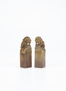 A Pair Of A Qingtianshi Carved Beast Seals - 2