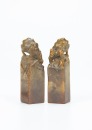 A Pair Of A Qingtianshi Carved Beast Seals - 4