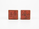 A Pair Of A Qingtianshi Carved Beast Seals - 6