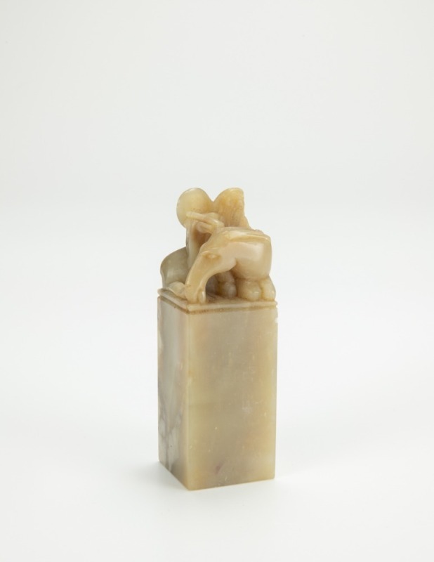 A Shoushan Stone Carved &lsquo;Figure And Horse&rsquo; Seal