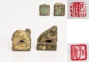 Han-A Two Gilt-Bronze Seals