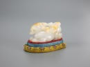 A Fine Russet White Jade Carved Beast. - 2