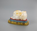 A Fine Russet White Jade Carved Beast. - 3