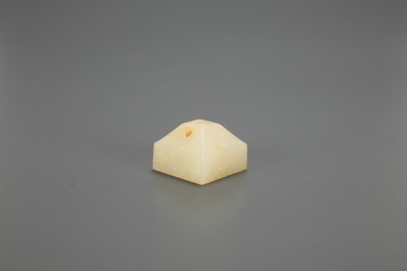 A Chinese White Jade Seal Stamp.