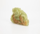 A Chinese Yellowish White Jade Caved Dragon - 4