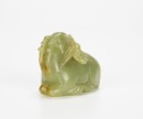 A Chinese Yellowish White Jade Carved Deer. - 2