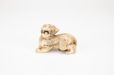 A Chinese White Jade Mythical Beast. Han Dynasty