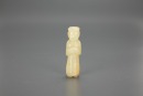 A Chinese White Jade Carved Standing Figuer