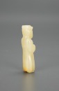 A Chinese White Jade Carved Standing Figuer - 3