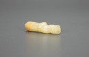 A Chinese White Jade Carved Standing Figuer - 7