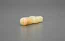 A Chinese White Jade Carved Standing Figuer - 8