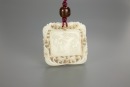 A Chinese White Jade Pendant Carved &lsquo;Shou,Deer&rsquo;. - 2