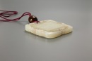 A Chinese White Jade Pendant Carved &lsquo;Shou,Deer&rsquo;. - 3