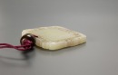 A Chinese White Jade Pendant Carved &lsquo;Shou,Deer&rsquo;. - 6