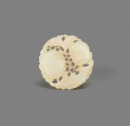 A Chinese White Jade Carved &lsquo;Peaches And Bat&rsquo; Pendant. - 2