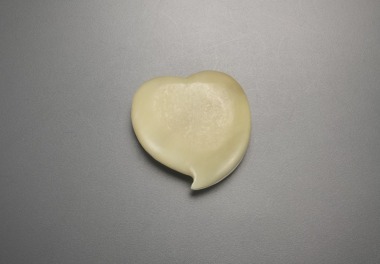 A Chinese White Jade Peach Shape Box And Cover. Qing Dynasty
