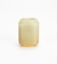 A Chinese White Jade Cong With Woodstand. - 4