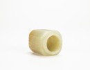 A Chinese White Jade Cong With Woodstand. - 9