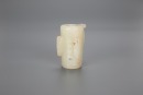 A Chinese White Jade Carved &lsquo;Beast&rsquo; Tube - 2