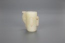 A Chinese White Jade Carved &lsquo;Beast&rsquo; Tube - 3