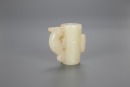 A Chinese White Jade Carved &lsquo;Beast&rsquo; Tube - 5