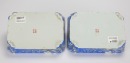 A Pair Of 'Dayazhai' Lavender Blue Ground 'Grisaille'-Decorated Narcissus Trays. - 6