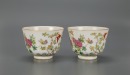 A Pair Of Famille-Glazed &lsquo;Flowers And Butterflies&rsquo; CuPcs. - 3