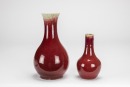 A Group Of Two Chinese Sacrificial-Red Vase. Qing Dynasty