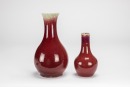 A Group Of Two Chinese Sacrificial-Red Vase. Qing Dynasty - 4