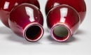 A Pair Of Chinese Sacrificial-Red Gourd Shape Vase. - 7