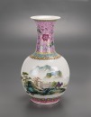 A Chinese Famille Glazed &lsquo;Landscape&rsquo; Vase.