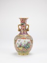 A Famille Glazed &lsquo;Brids And Flowers&rsquo; Double Handle Vase. - 3