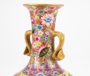 A Famille Glazed &lsquo;Brids And Flowers&rsquo; Double Handle Vase. - 9