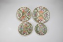 A Groupe Of Four Chinese Guangcai Glazed &lsquo;Figures And Dlowers&rsquo; Dishes.