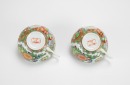 A Pair Of Chinese Guangcai Glazed &lsquo;Figures And Flowers&rsquo; Cup And Cup holder (4Pcs). - 5