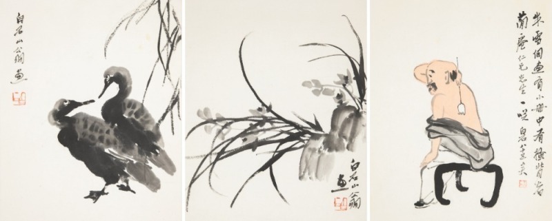 Qi Baishi(1864-1957)Three Paintings