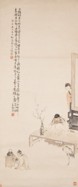 Hu Sanqiao(1839-1883)Painting, Wu Changshuo(1844-1927)Inscription,