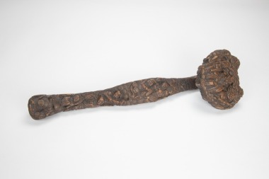 An Agarwood Carved &lsquo;Eight Immoral And Fu Lu Shou&rsquo; Ruyi.