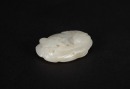 A White Jade Carved&lsquo; Lotus And Pair Swallow&rsquo; Pendant. - 3