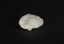 A White Jade Carved&lsquo; Lotus And Pair Swallow&rsquo; Pendant. - 5