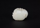 A White Jade Carved &lsquo; Flying Bat Pumpkin Pendant. - 2