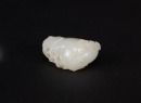 A White Jade Carved &lsquo; Flying Bat Pumpkin Pendant. - 5