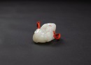 A Fine Russet White Carved &lsquo; Two Lions&rsquo; Pendant. - 4