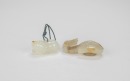 A Russet White Jade Carved &lsquo;Dragon Head&rsquo; Beltbuckle And Fine Russet Tiger Pendants - 2