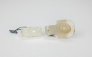 A Russet White Jade Carved &lsquo;Dragon Head&rsquo; Beltbuckle And Fine Russet Tiger Pendants - 6