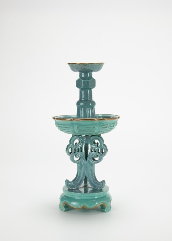 A Teal Green Robin - Egg Candle Holder.